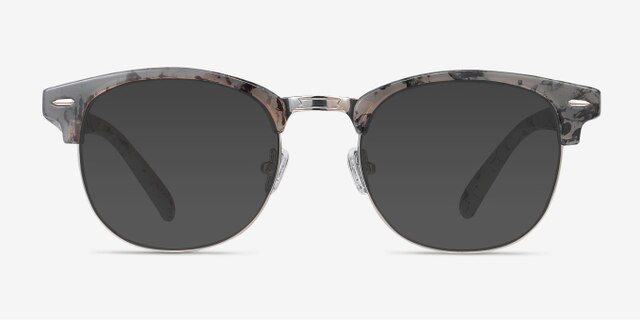 Roots Speckled Gray Plastic-metalEyeglass Frames from EyeBuyDirect, with Tinted Lenses