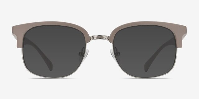 Yokote Gris Plastic-metalMontures de lunettes de vue d'EyeBuyDirect, Avec des Verres Teintés