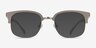 Yokote Gris Plastic-metalMontures de lunettes de vue d'EyeBuyDirect, Avec des Verres Teintés