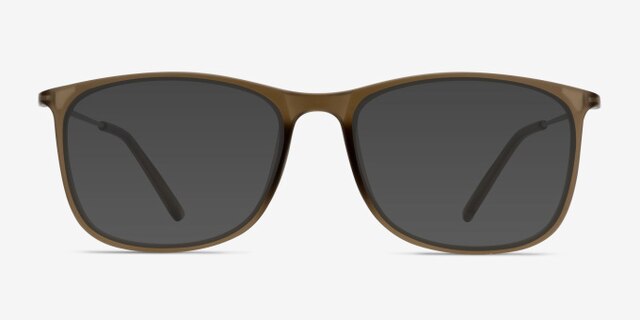 Hurricane Matte Cinnamon Plastic-metalEyeglass Frames from EyeBuyDirect, with Tinted Lenses