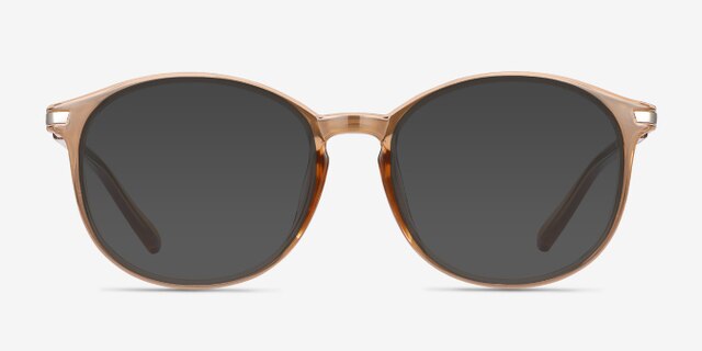 Lindsey Clear Orange Plastic-metalEyeglass Frames from EyeBuyDirect, with Tinted Lenses