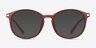 Lindsey Burgundy Plastic-metalMontures de lunettes de vue d'EyeBuyDirect, Avec des Verres Teintés