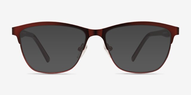 Volary Red Acetate-metalEyeglass Frames from EyeBuyDirect, with Tinted Lenses