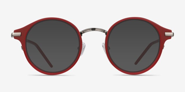 Roto Red AcetateEyeglass Frames from EyeBuyDirect, with Tinted Lenses