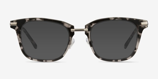 Candela Gray Floral Acetate-metalEyeglass Frames from EyeBuyDirect, with Tinted Lenses
