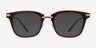 Candela Burgundy Acetate-metalMontures de lunettes de vue d'EyeBuyDirect, Avec des Verres Teintés