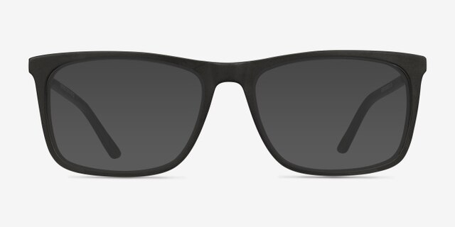 Instance Noir Acetate-metalMontures de lunettes de vue d'EyeBuyDirect, Avec des Verres Teintés