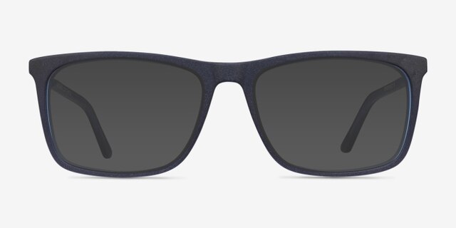 Instance Bleu Acetate-metalMontures de lunettes de vue d'EyeBuyDirect, Avec des Verres Teintés
