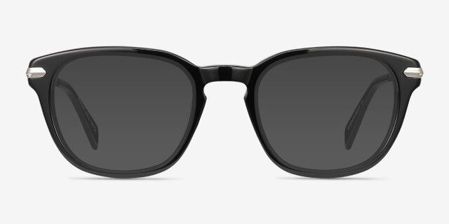 Quazar Black AcetateEyeglass Frames from EyeBuyDirect, with Tinted Lenses