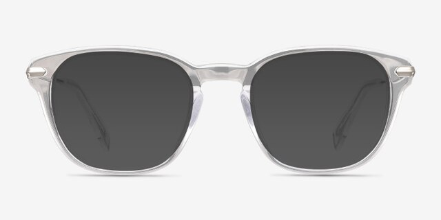 Quazar Clear Acetate-metalEyeglass Frames from EyeBuyDirect, with Tinted Lenses
