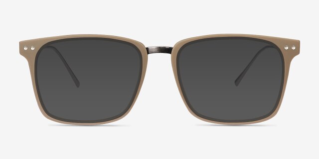 Forte Brown Plastic-metalEyeglass Frames from EyeBuyDirect, with Tinted Lenses