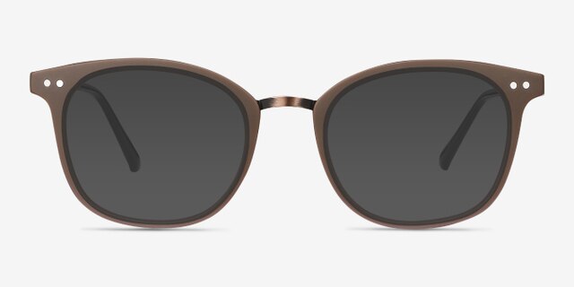 Lyric Brown PlasticEyeglass Frames from EyeBuyDirect, with Tinted Lenses