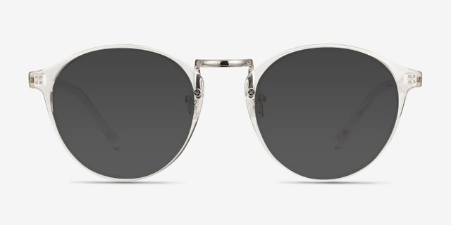 Chillax Clear MetalEyeglass Frames from EyeBuyDirect, with Tinted Lenses