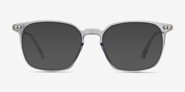 Ghostwriter Clear Blue Plastic-metalMontures de lunettes de vue d'EyeBuyDirect, Avec des Verres Teintés