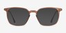 Ghostwriter Clear Orange Plastic-metalEyeglass Frames from EyeBuyDirect, with Tinted Lenses