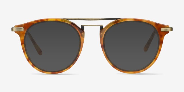 Alba Light Tortoise Acetate-metalEyeglass Frames from EyeBuyDirect, with Tinted Lenses
