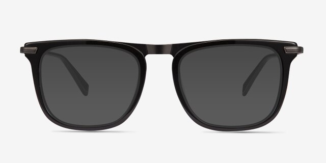 Kompa Black Acetate-metalEyeglass Frames from EyeBuyDirect, with Tinted Lenses