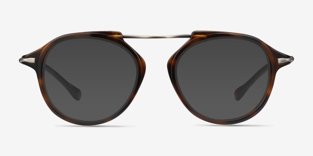 Terminal One Tortoise Bronze Acetate-metalEyeglass Frames from EyeBuyDirect, with Tinted Lenses