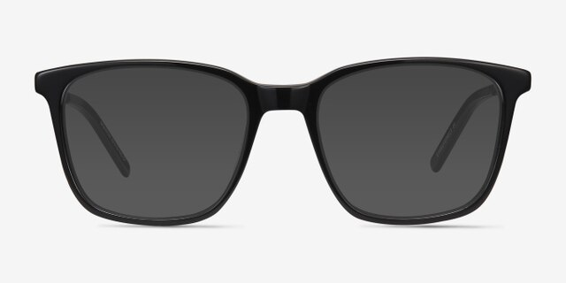 Morrow Black Acetate-metalEyeglass Frames from EyeBuyDirect, with Tinted Lenses