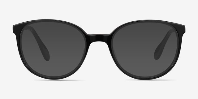 Lucy Black Acetate-metalEyeglass Frames from EyeBuyDirect, with Tinted Lenses