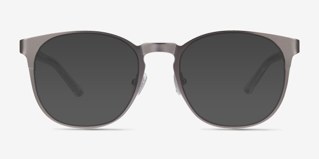 Resonance Gunmetal Acetate-metalEyeglass Frames from EyeBuyDirect, with Tinted Lenses