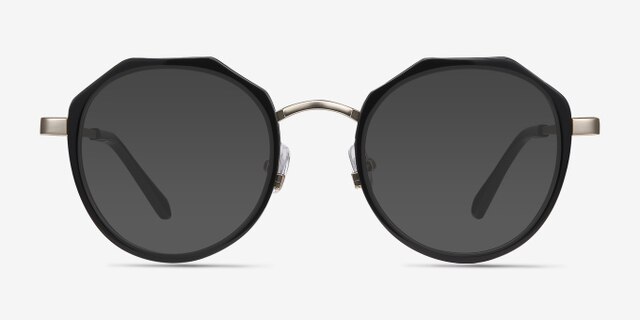 Accent Black Acetate-metalEyeglass Frames from EyeBuyDirect, with Tinted Lenses