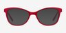 Ripple Red Acetate-metalEyeglass Frames from EyeBuyDirect, with Tinted Lenses