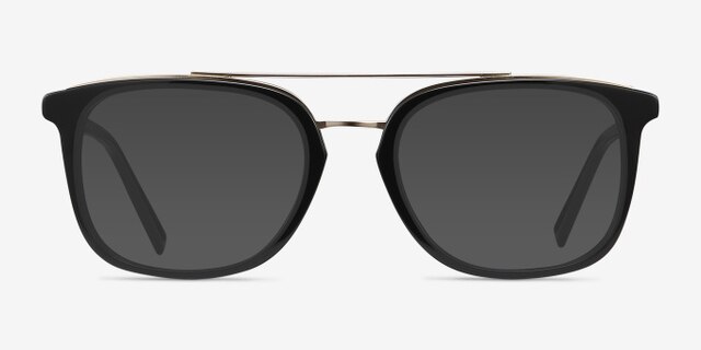 Guild Black AcetateEyeglass Frames from EyeBuyDirect, with Tinted Lenses