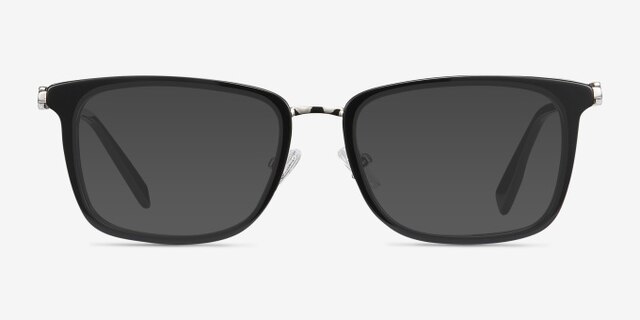 Wayback Black AcetateEyeglass Frames from EyeBuyDirect, with Tinted Lenses