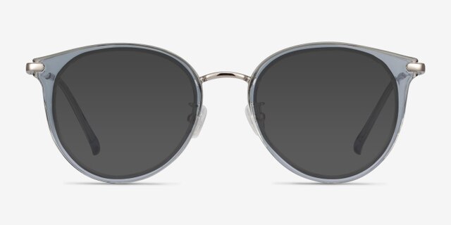 Hollie Bleu Plastic-metalMontures de lunettes de vue d'EyeBuyDirect, Avec des Verres Teintés