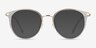 Hollie Transparent Plastic-metalMontures de lunettes de vue d'EyeBuyDirect, Avec des Verres Teintés