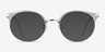 Moon River Clear Plastic-metalEyeglass Frames from EyeBuyDirect, with Tinted Lenses