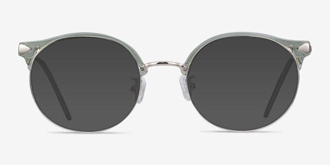 Moon River Round Clear Green Glasses for Women | Eyebuydirect