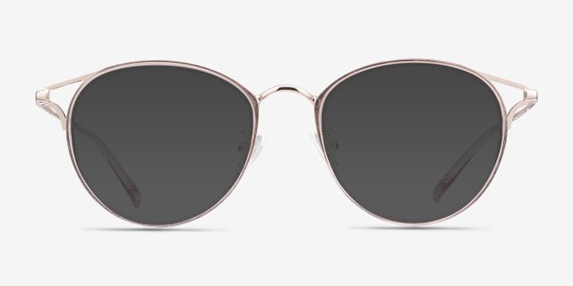 Dazzle Rose Acetate-metalMontures de lunettes de vue d'EyeBuyDirect, Avec des Verres Teintés