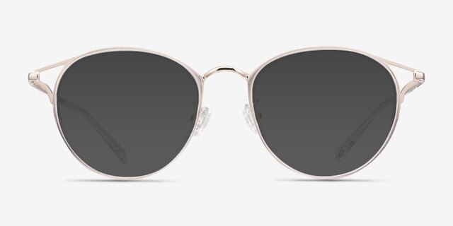 Dazzle Clear Acetate-metalEyeglass Frames from EyeBuyDirect, with Tinted Lenses