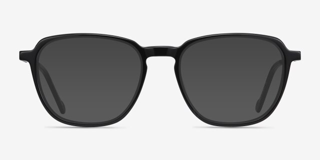 The Fan Noir Acetate-metalMontures de lunettes de vue d'EyeBuyDirect, Avec des Verres Teintés