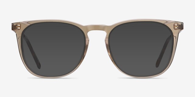 Vinyl Clear Brown Acetate-metalMontures de lunettes de vue d'EyeBuyDirect, Avec des Verres Teintés