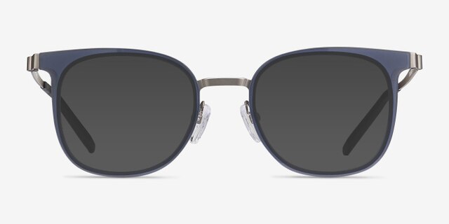 Rotem Navy Acetate-metalEyeglass Frames from EyeBuyDirect, with Tinted Lenses