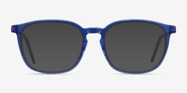 Esquire Blue Acetate-metalEyeglass Frames from EyeBuyDirect, with Tinted Lenses