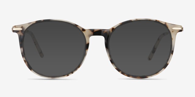 Quill Ivory Tortoise Acetate-metalEyeglass Frames from EyeBuyDirect, with Tinted Lenses