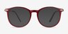 Quill Rouge Acetate-metalMontures de lunettes de vue d'EyeBuyDirect, Avec des Verres Teintés