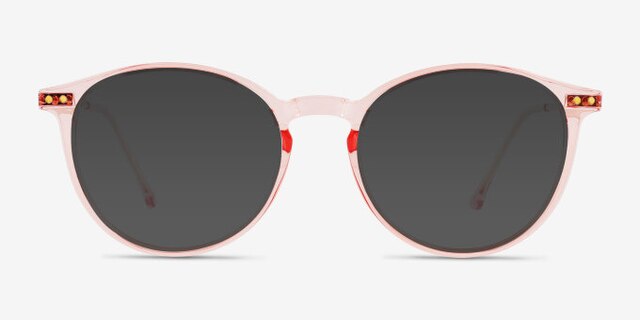 Amity Rose Gold Plastic-metalEyeglass Frames from EyeBuyDirect, with Tinted Lenses