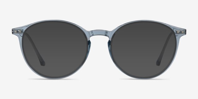 Amity Blue Plastic-metalEyeglass Frames from EyeBuyDirect, with Tinted Lenses