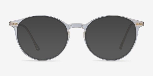Amity Clear Plastic-metalEyeglass Frames from EyeBuyDirect, with Tinted Lenses