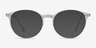 Amity Clear Plastic-metalEyeglass Frames from EyeBuyDirect, with Tinted Lenses