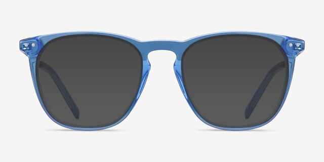 Distance Blue Acetate-metalEyeglass Frames from EyeBuyDirect, with Tinted Lenses