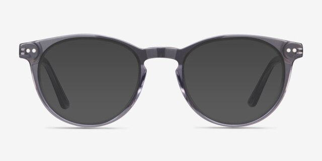 Traveller Gray Acetate-metalEyeglass Frames from EyeBuyDirect, with Tinted Lenses