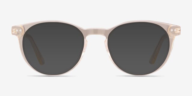 Traveller Clear Melon Acetate-metalEyeglass Frames from EyeBuyDirect, with Tinted Lenses