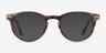 Traveller Brown Striped Acetate-metalEyeglass Frames from EyeBuyDirect, with Tinted Lenses