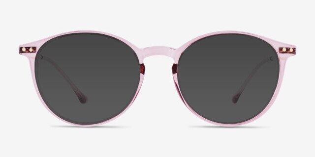 Amity Clear Purple Plastic-metalMontures de lunettes de vue d'EyeBuyDirect, Avec des Verres Teintés